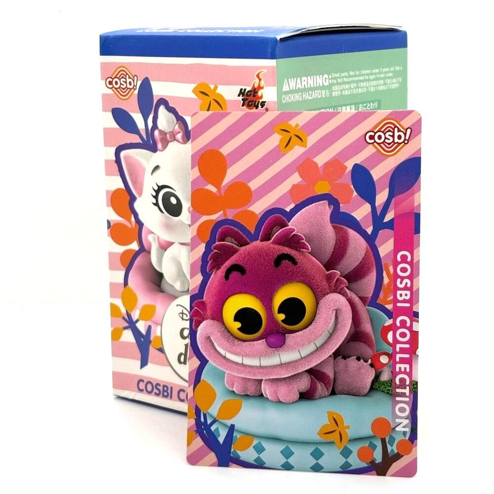 Disney x Cosbi Cats & Dogs Collectible Fuzzy Figures, Cheshire Cat (Alice) - New